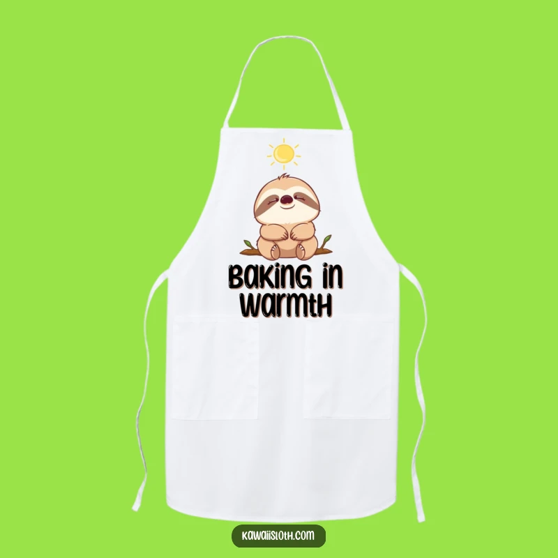 Funny Sloth Sunbeam Apron: Cook with Calm and Contentment