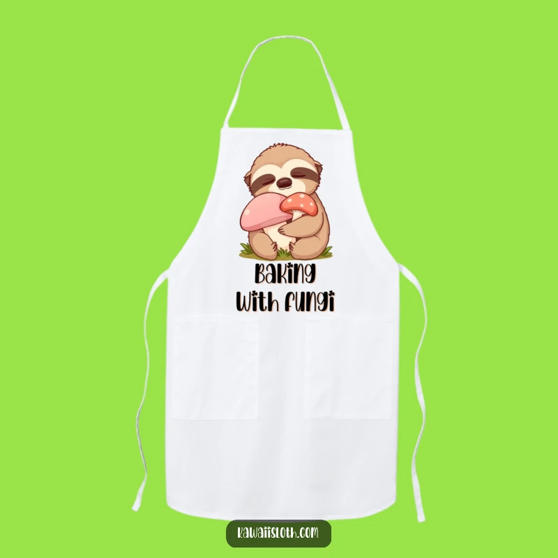 Funny Content Sloth Apron - Cook with Comfort and Hilarious Mushroom Hugs
