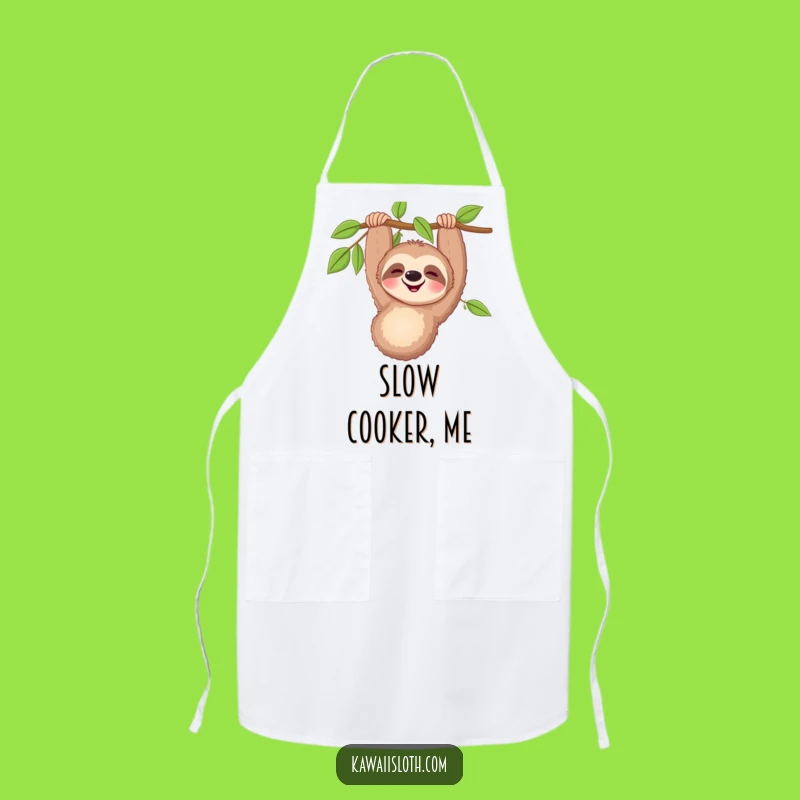 Funny Happy Sloth Apron - Cook Up Laughs in the Kitchen with This Cheerful Design