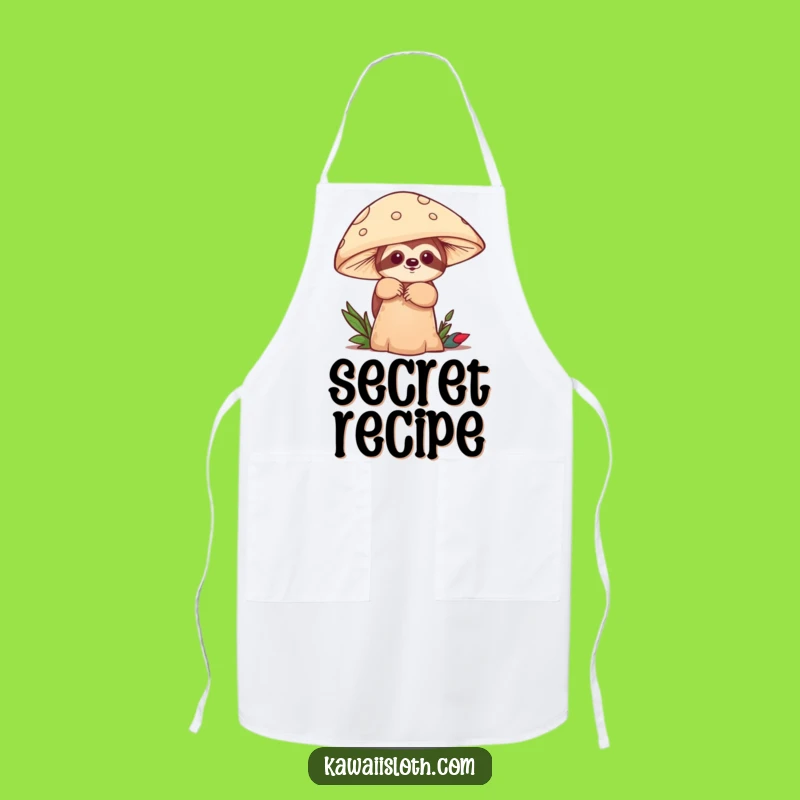 Funny Sloth Mushroom Peek Apron: Kitchen Woodland Fun, Perfect Humorous Gift