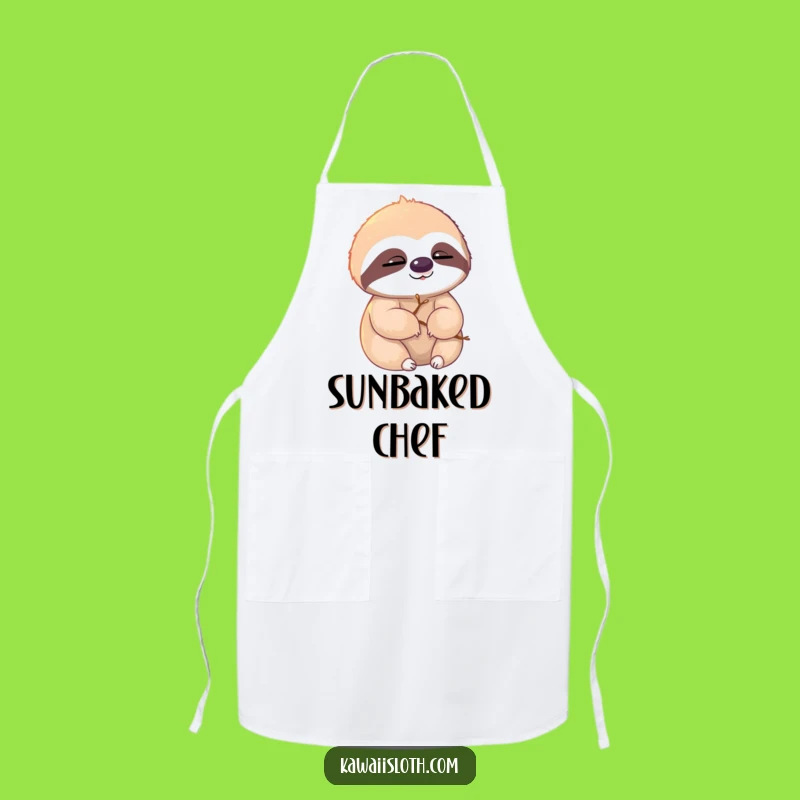 Funny Sloth Twig Apron - Sunlight Blink Kitchen Wear for Relaxed Meal Prep