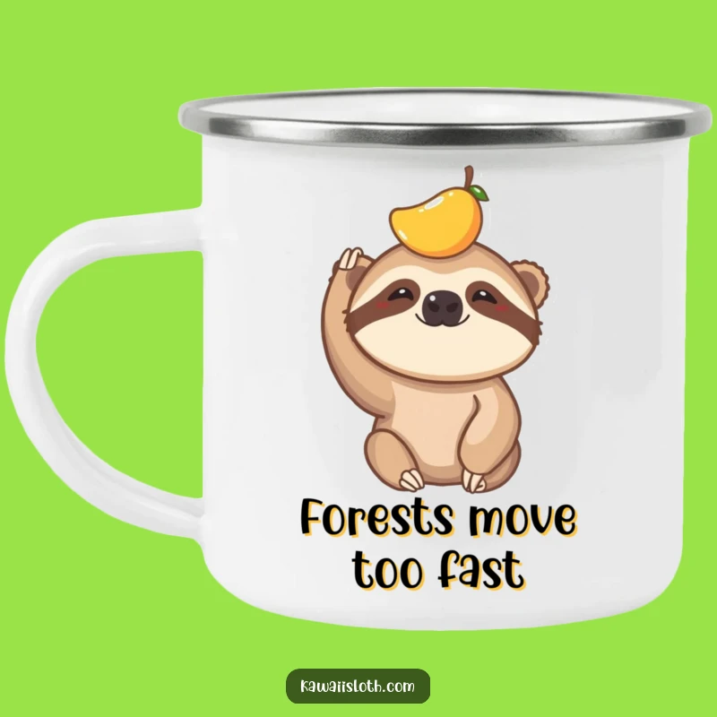 Funny Sloth Fruit Balance Camping Mug - Rugged & Hilarious, Perfect Funny Gift