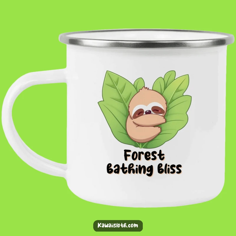 Funny Sloth Hugging Plant Camping Mug: Nature's Calm, Hilarious Outdoor Funny Gift