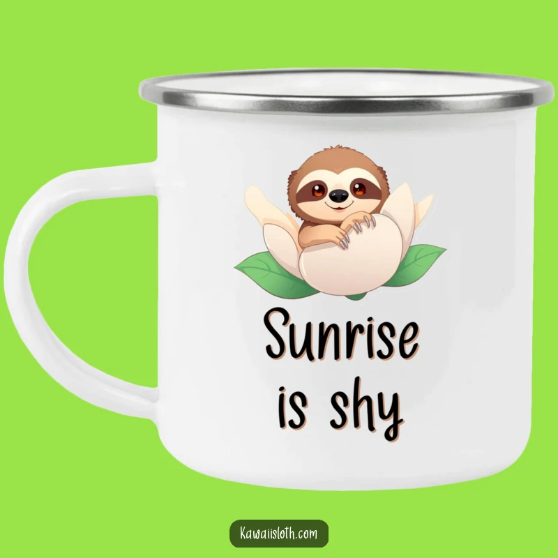 Funny Sloth Peeking Camping Mug: Hidden Trails Humor, Hilarious Outdoor Funny Gift
