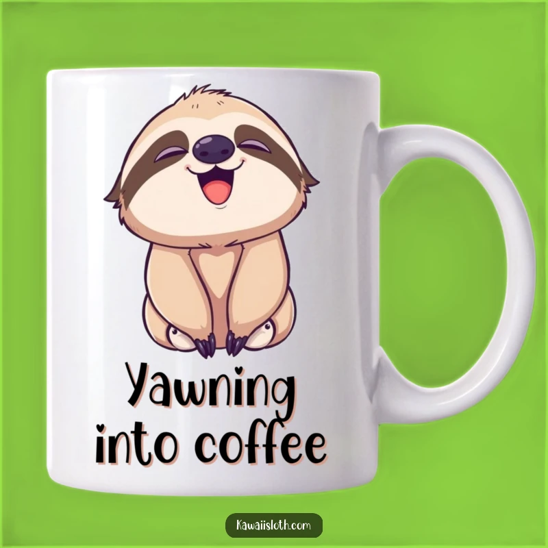 Funny Playful Sloth Yawn Mug - Relaxed Smiles and Humor Gift