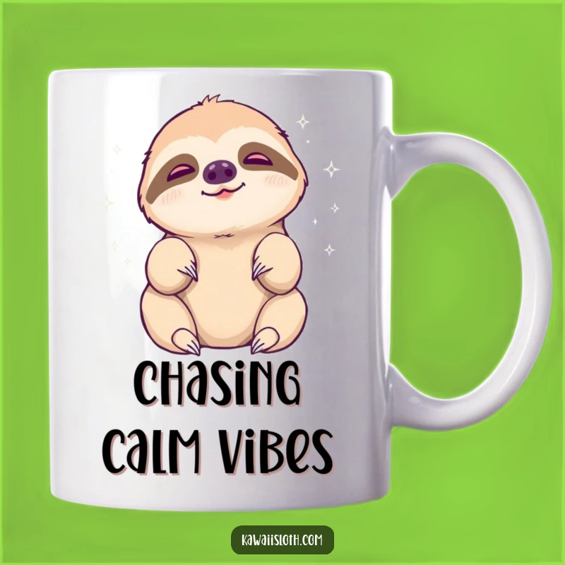 Funny Sloth Aura Mug - Languid Reach for Peace Gift for Zen Seekers