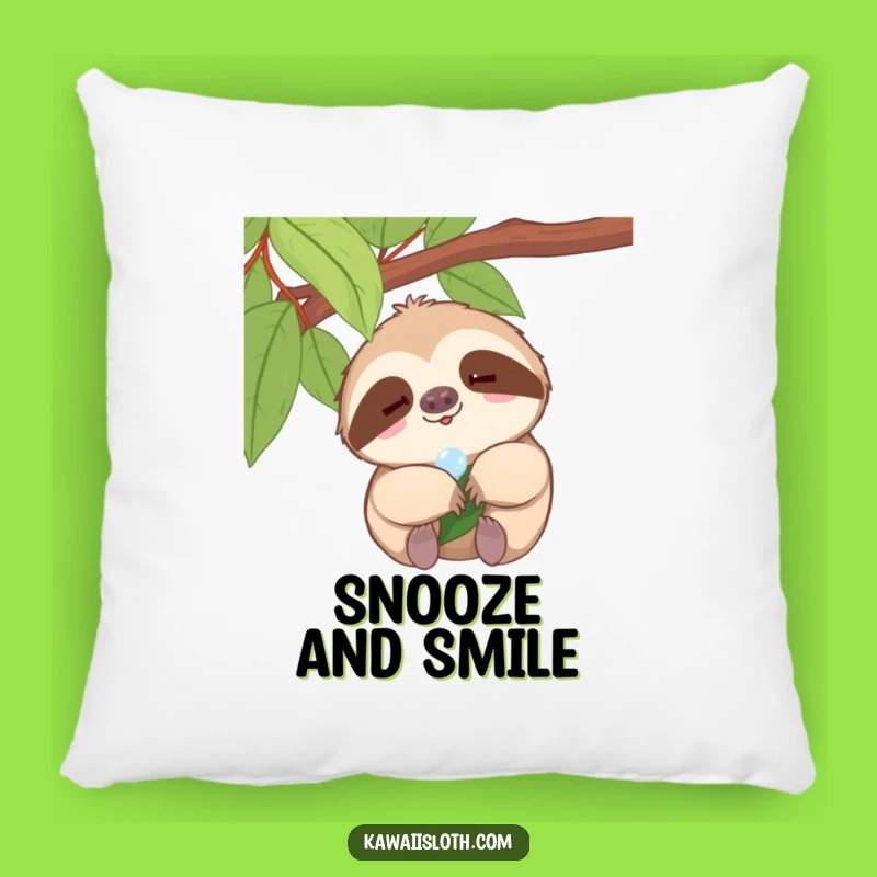 Funny Sloth Joy Pillow - Cozy Cushion with a Tiny Smile for Sweet Dreams