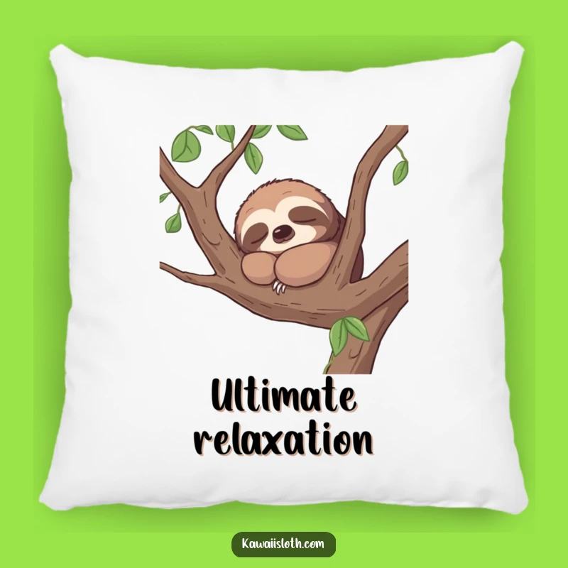 Funny Contented Sloth Pillow - Soft Napping Branch Dweller Cushion Gift