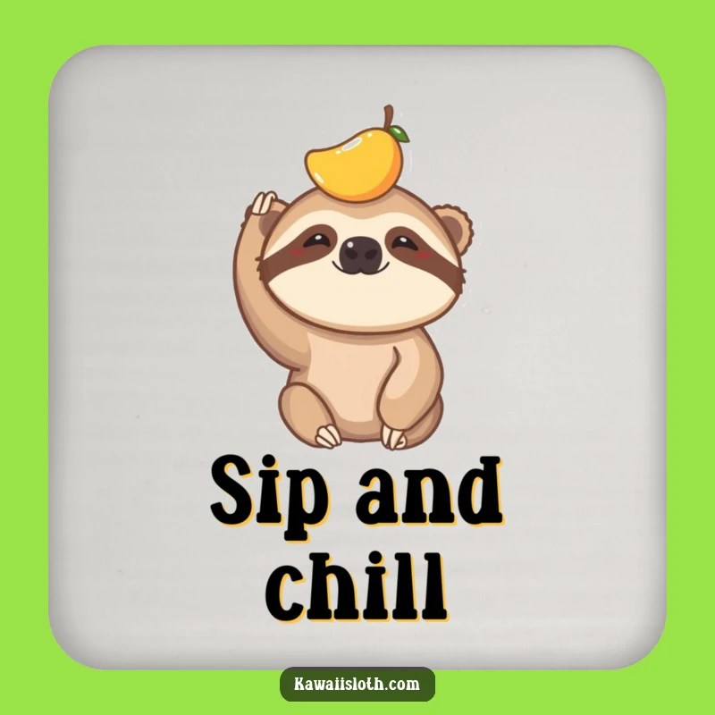 Funny Sloth Fruit Balancing Coaster - Protect Surfaces with Humor, Perfect Funny Gift