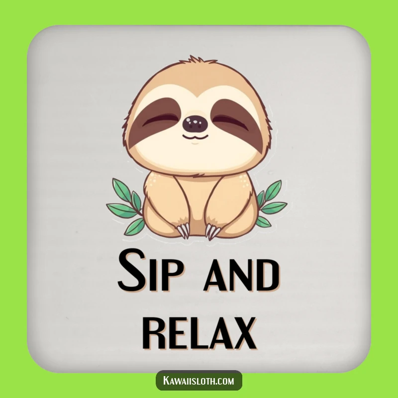 Funny Sloth Blinking Drink Coaster: Sip with Peace, Ideal Funny Gift for Calm Tables