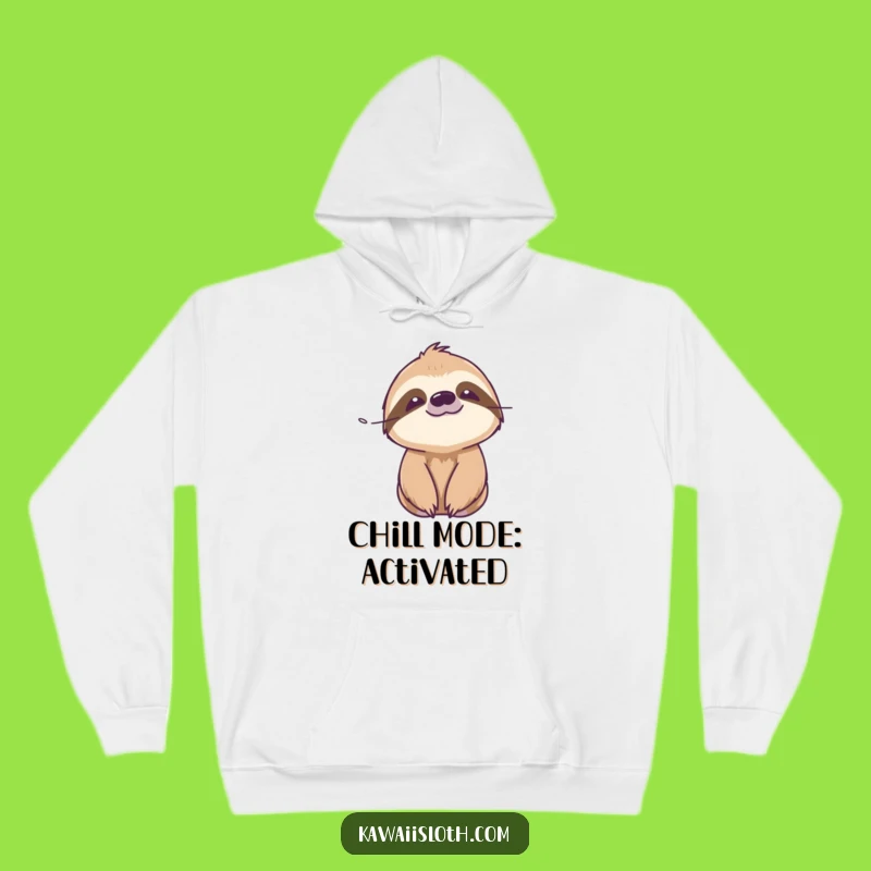 Funny Serene Sloth Breeze Hoodie - Cozy Comfort for Peaceful Moments