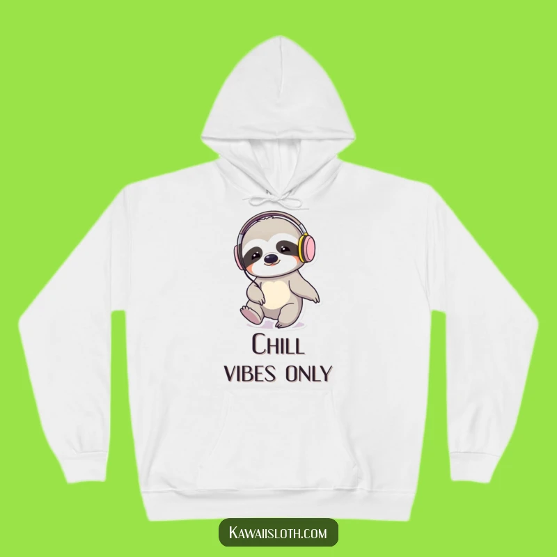 Funny Sloth Headphones Tapping Foot Hoodie: Cozy and Hilarious Winter Wear