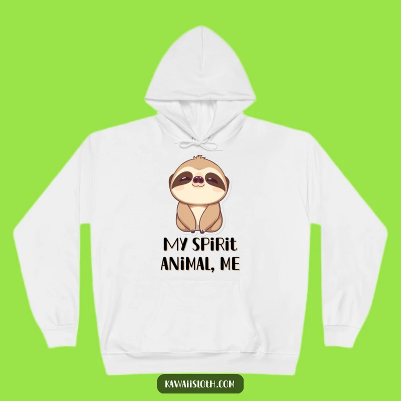 Funny Content Sloth Hoodie - Cozy Slow Blink Comfort Wear