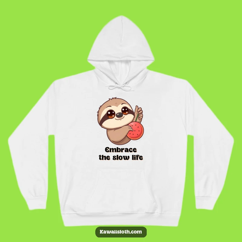 Funny Sloth Fruit Hoodie: Cozy Up with Slow-Living Comfort
