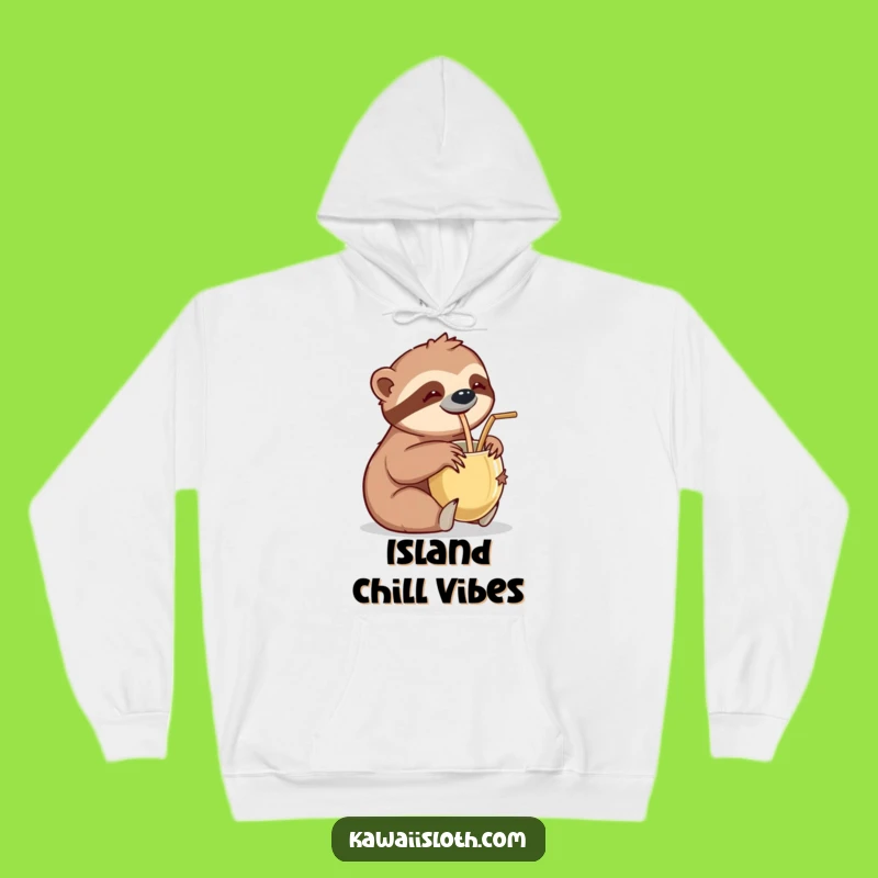 Funny Vacation Sloth Hoodie - Cozy Comfort for Tropical Escapes