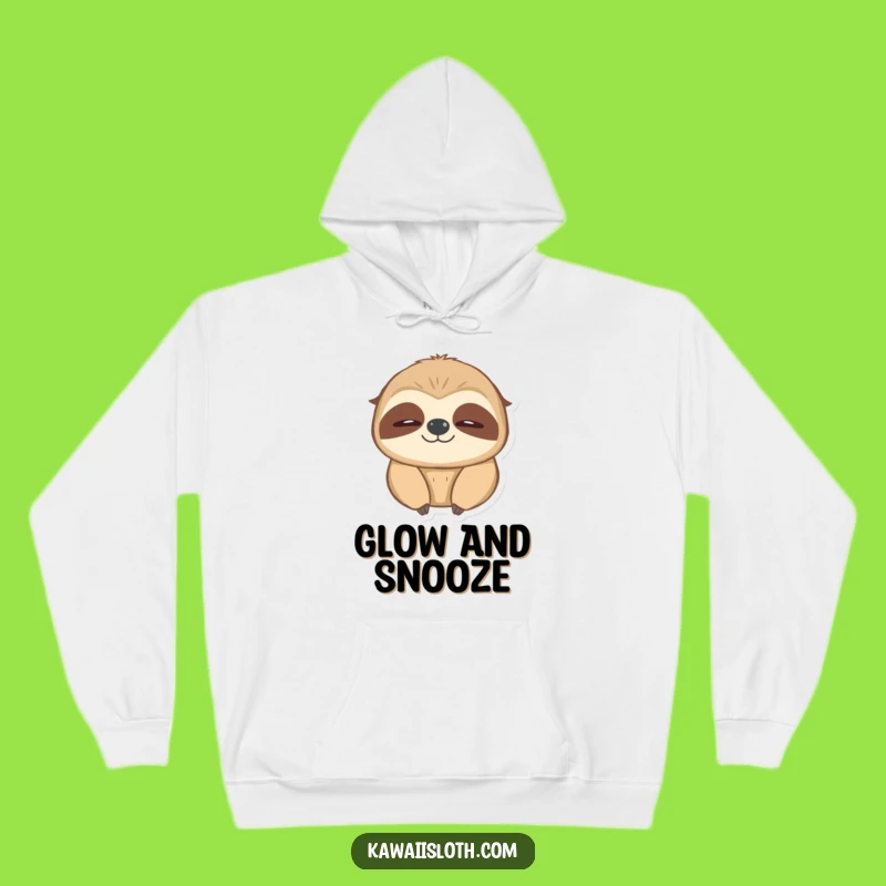 Funny Blinking Sloth Hoodie - Ultra Cozy Glow Wear, Ultimate Funny Gift!