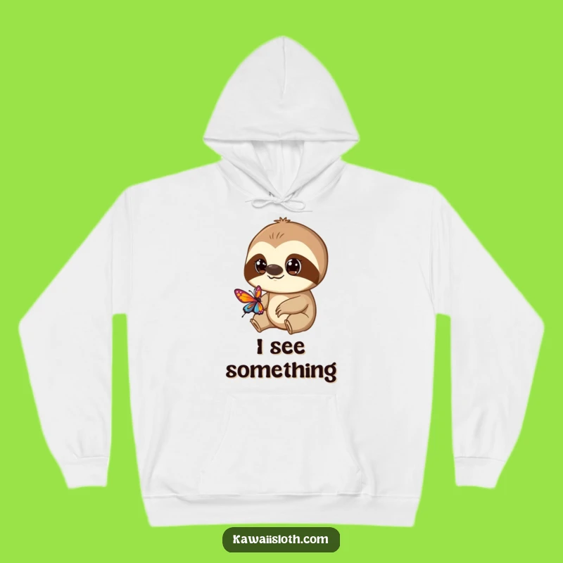 Funny Sloth Butterfly Watcher Hoodie: Cozy Up with Curiosity!