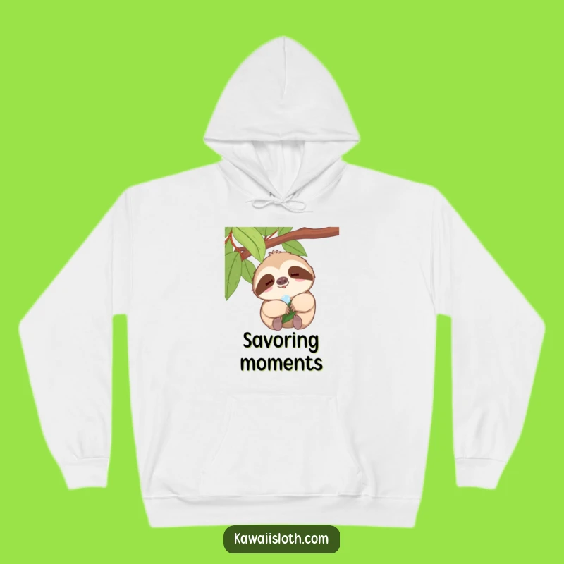 Funny Sloth Dewdrop Hoodie - Cozy Comfort with a Tiny Smile for Joyful Days