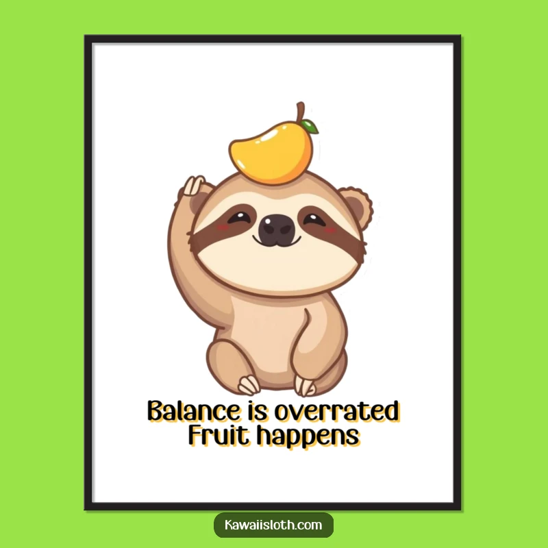 Funny Sloth Wall Art: Free Printable DIY Balance Masterpiece for Your Home Decor