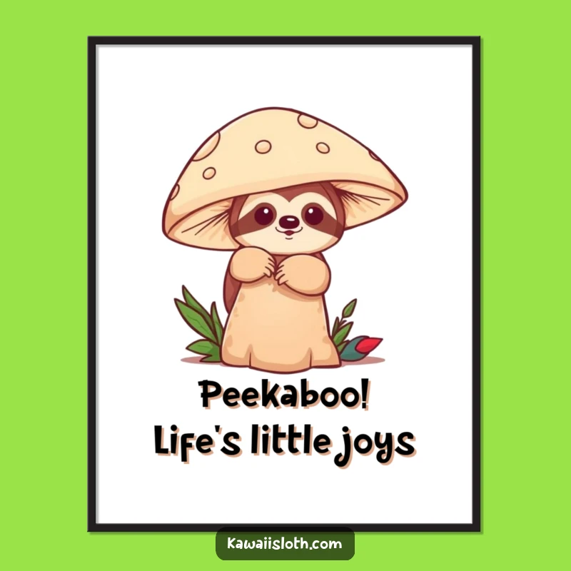 Playful Sloth Art Print: Free Printable Downloadable Decor for Your Home