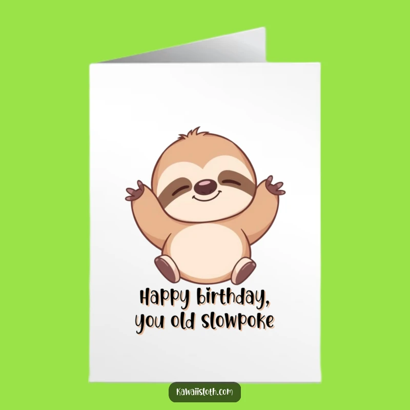 Relaxed Sloth Birthday Card: Free Printable Calm for a Peaceful Celebration