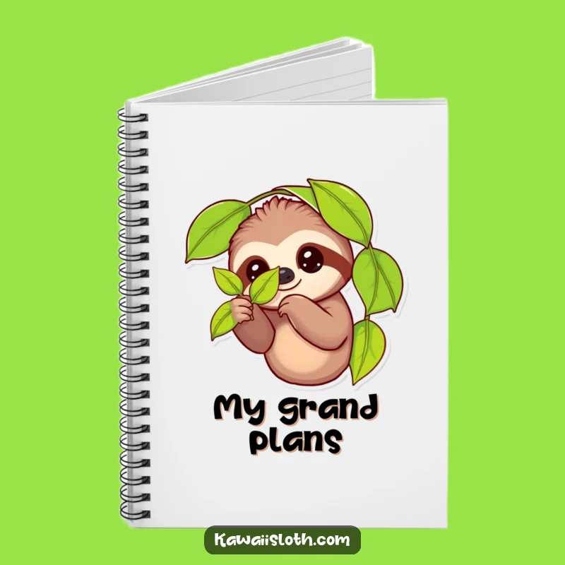 Funny Sloth Leaf Journal Notebook: Hilarious Stationery Gift for Writers and Dreamers