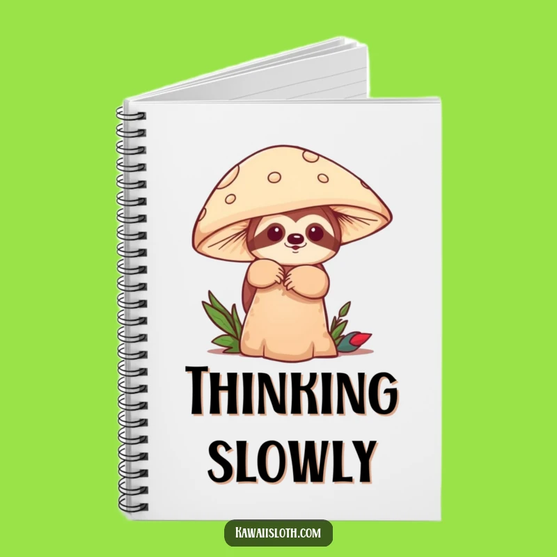 Funny Sloth Mushroom Peek Notebook: Playful Journal, Perfect Humorous Gift