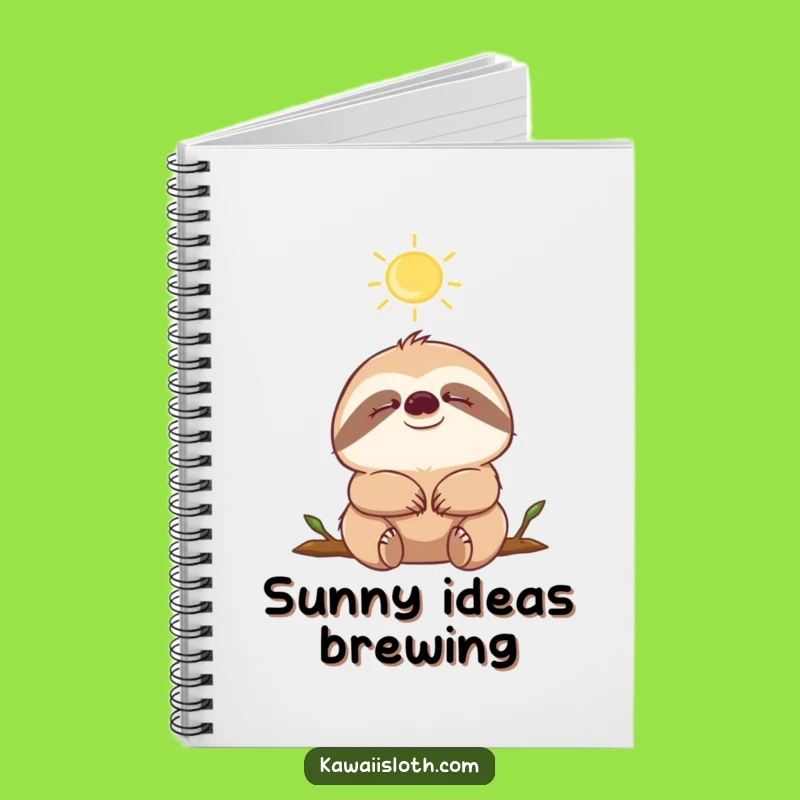 Funny Sloth Sunbeam Notebook: Capture Thoughts in Peaceful Moments