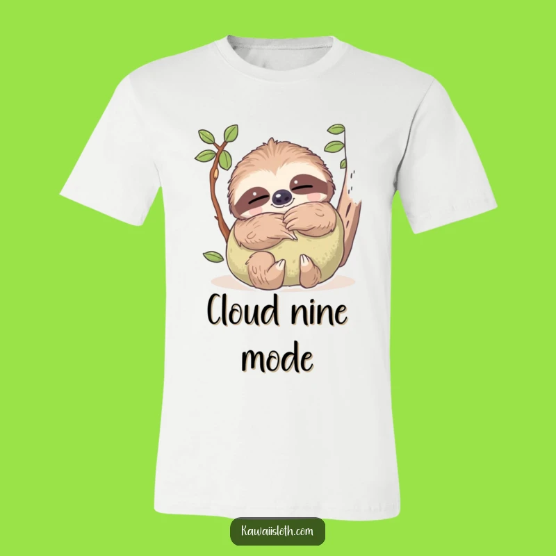 Funny Dreamy Sloth Pillow T-Shirt - Hug Your Way to Comfy Humor
