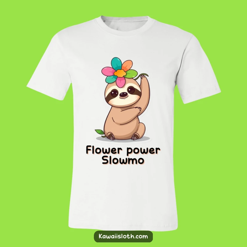 Funny Flower Sloth T-Shirt - Elegant Head Balance Tee, Perfect Funny Gift!
