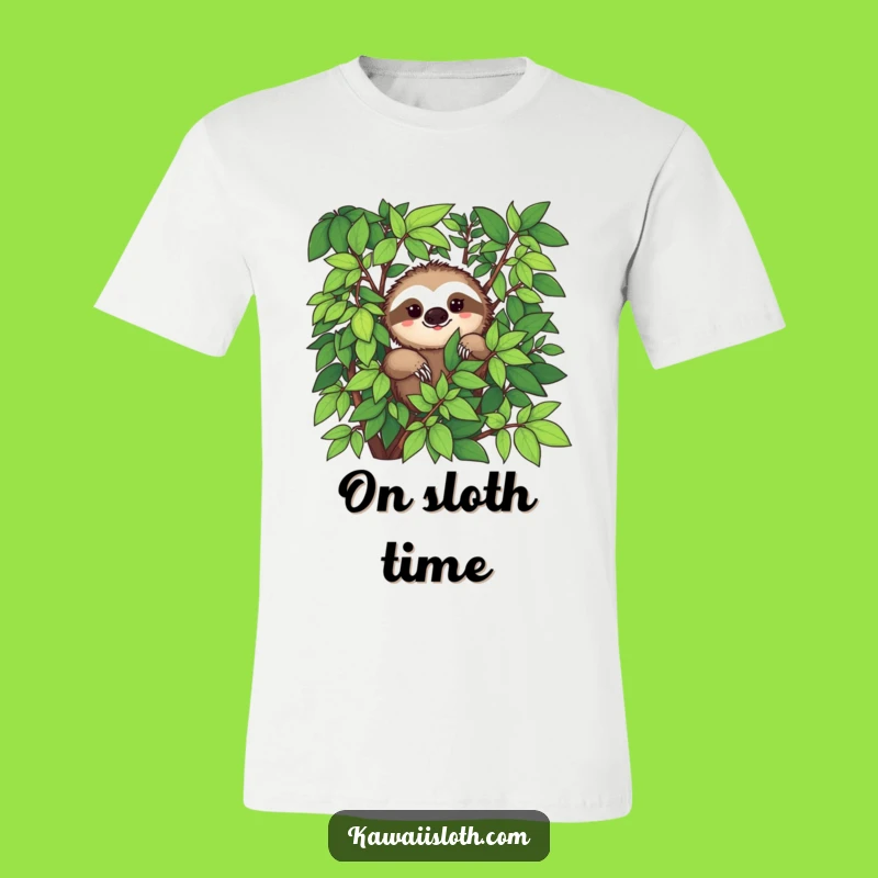 Funny Sloth Foliage T-Shirt, Embrace the Slow Life - A Hilarious Gift!