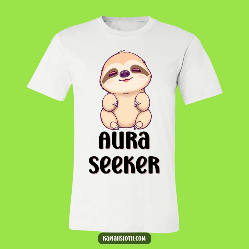 Funny Sloth Peace T-Shirt - Languid Aura Reach Design for Chill Vibes