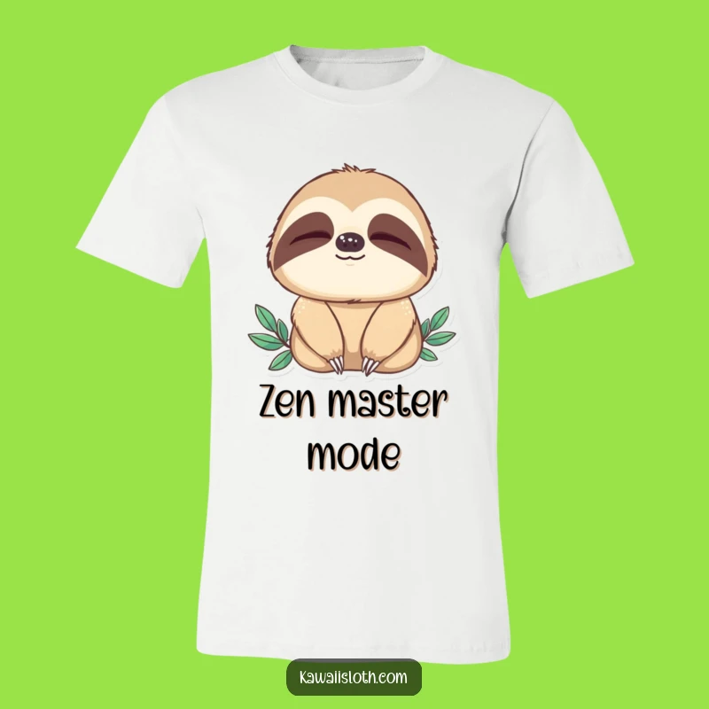 Funny Sloth Blinking T-Shirt: Peaceful Vibes Design, Ideal Funny Gift for Stress Relief