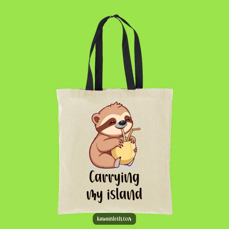 Funny Vacation Sloth Tote Bag - Carry Your Tropical Dreams Hilariously